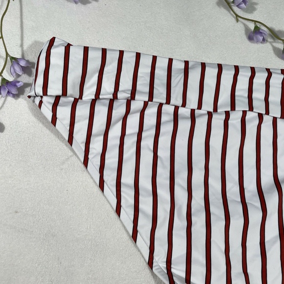 NEW WeWoreWhat [‎ XL ] Annie Pinstripe Hipster Bikini Bottoms - Picture 10 of 12